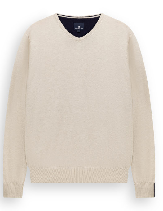 Trui State of Art Pullover Vneck beige