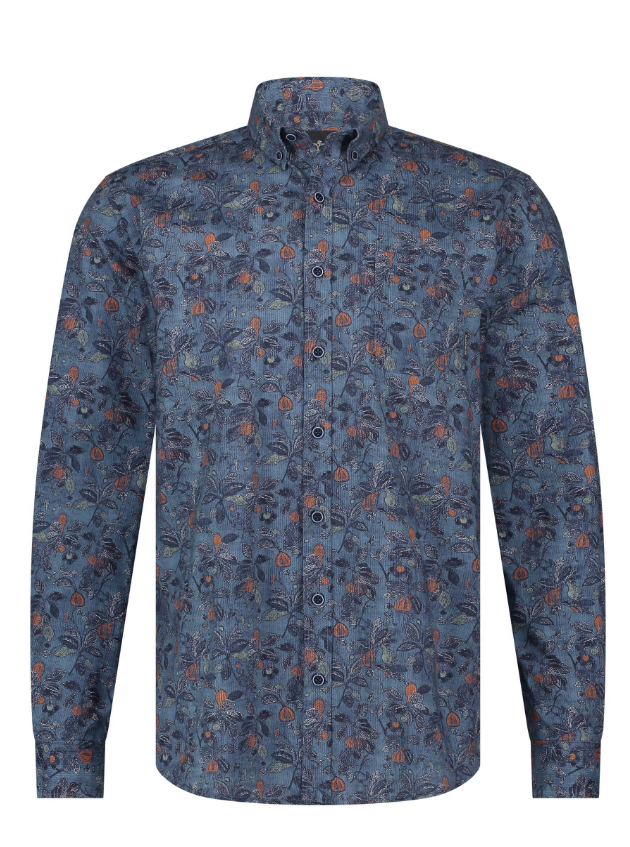 Hemd BlueFields - Pattern blue