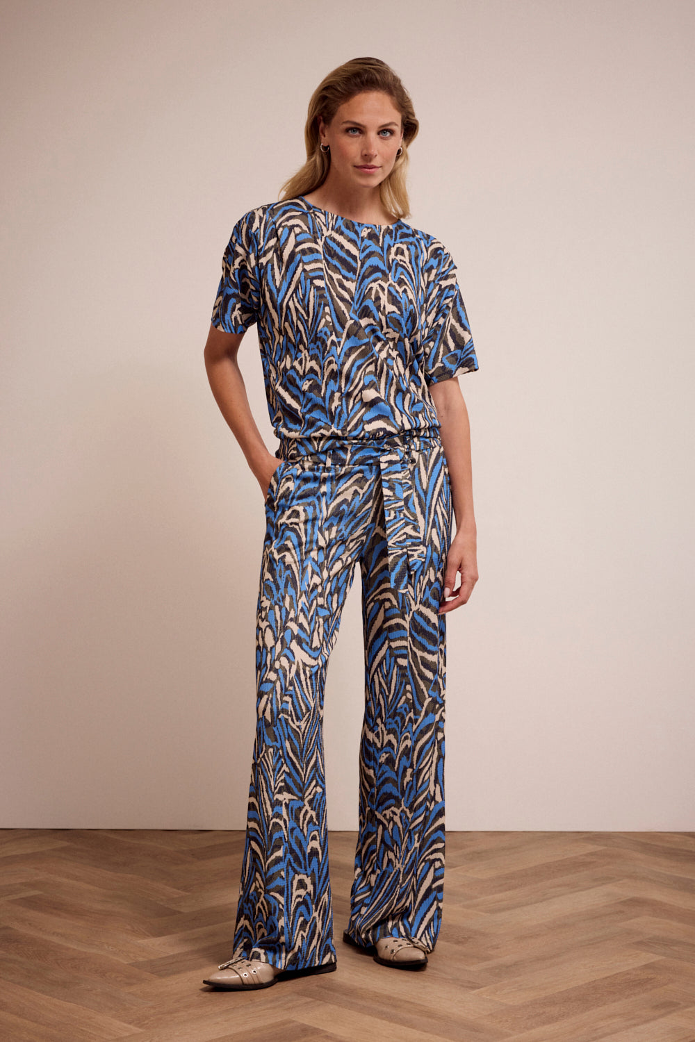 Broek Tramontana Bluegrass fields - Print blues