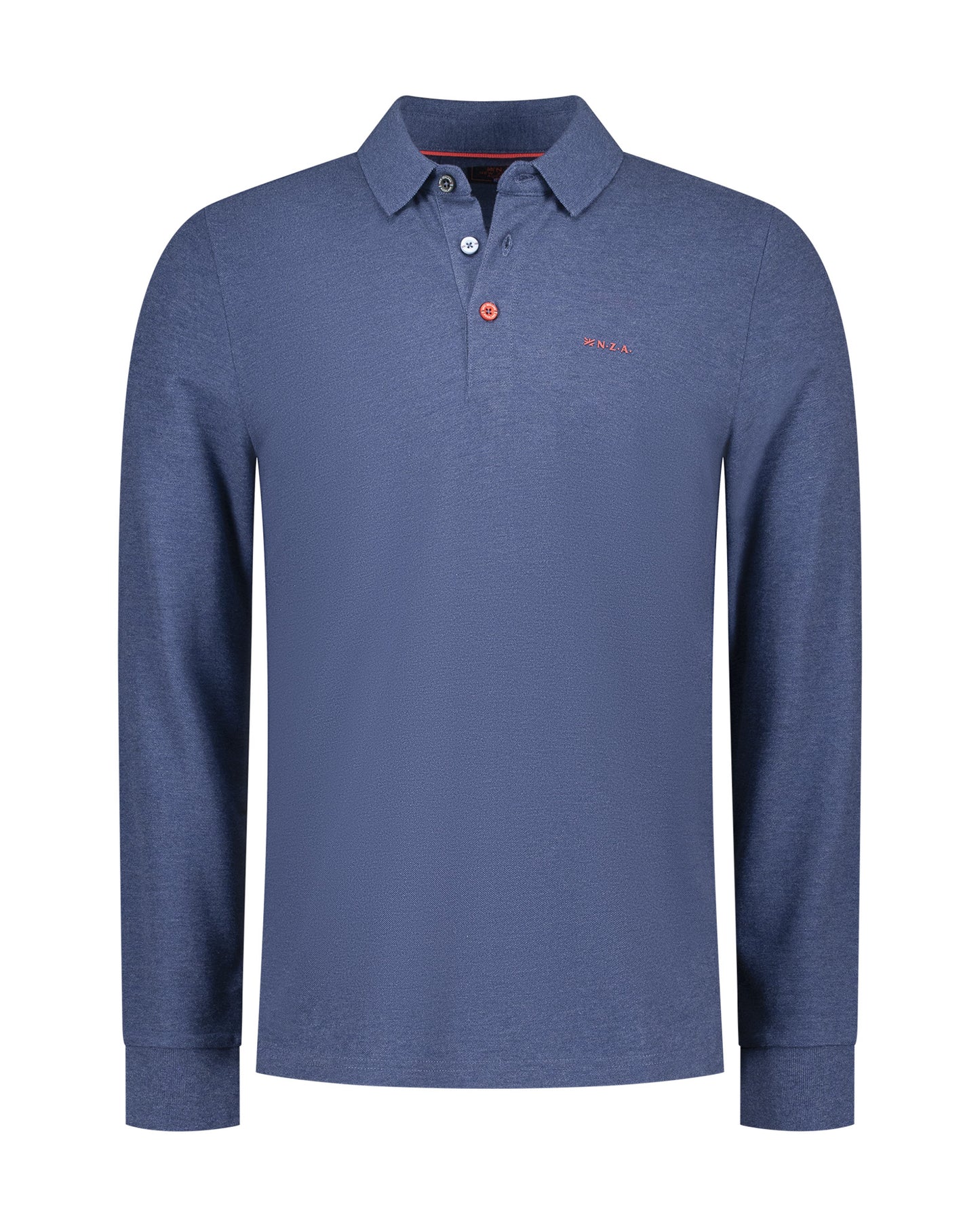 Polo N.Z.A. long sleeve - Brilliant blue melange