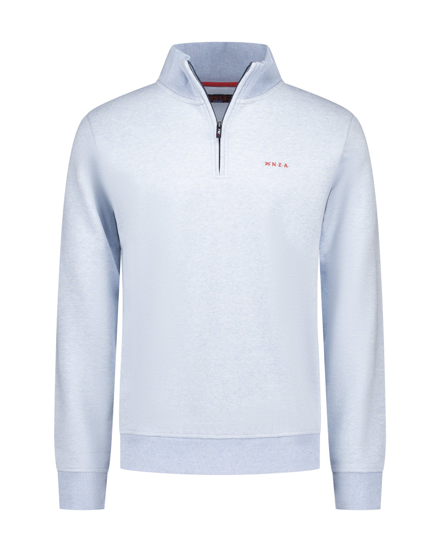 Sweater N.Z.A. half zip - Ice blue melange