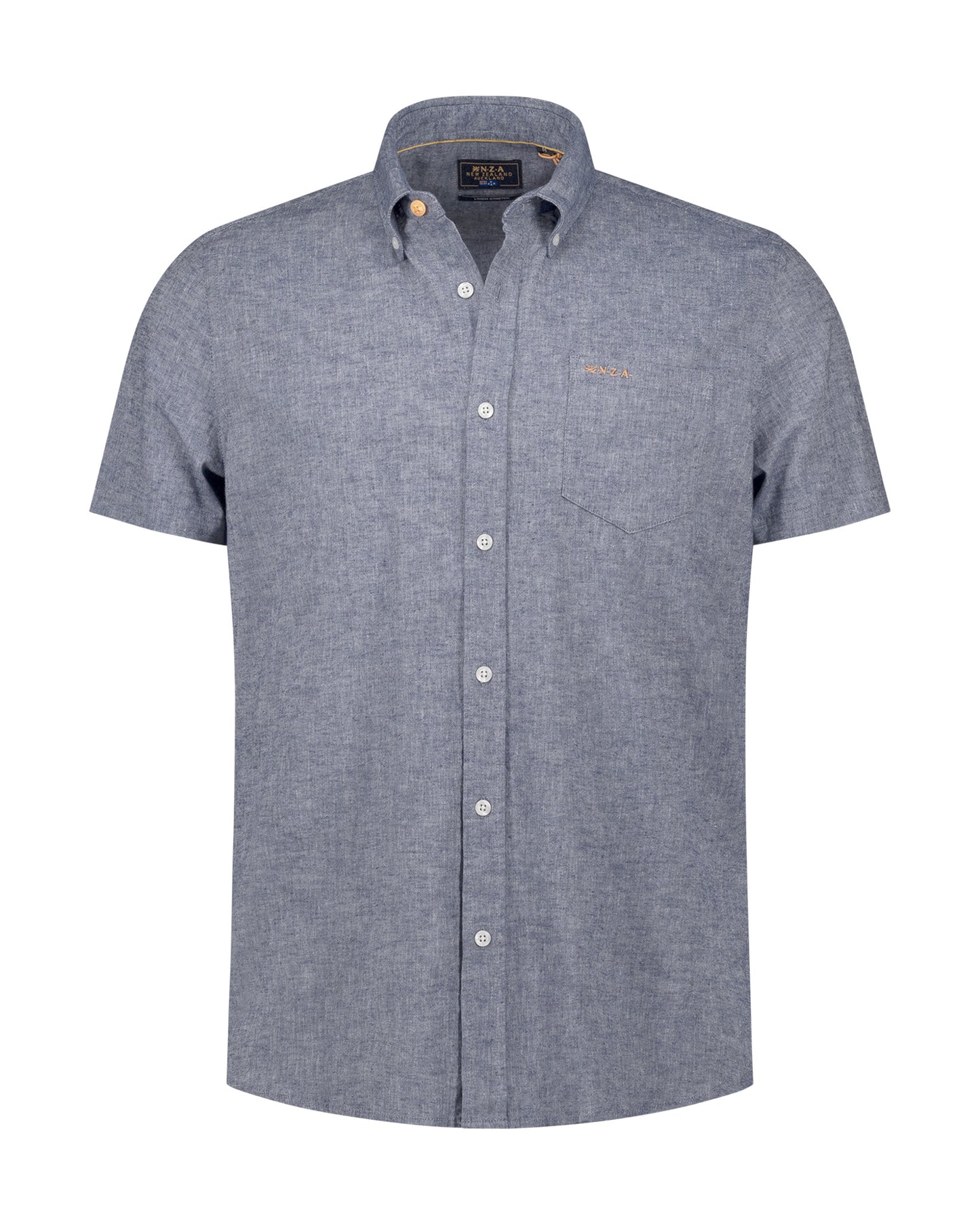 Hemd NZA hemd korte mouw navy sky melange