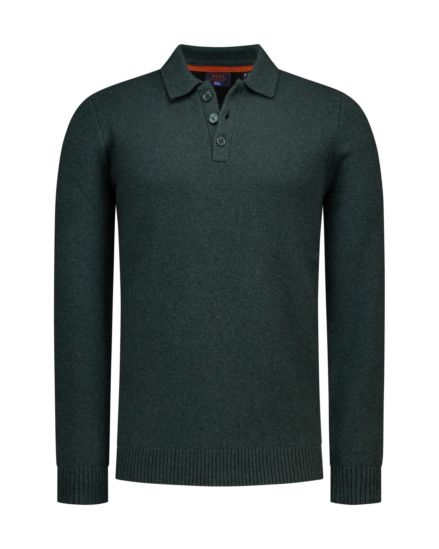 Polo long sleeve N.Z.A. - Dark hunter melange