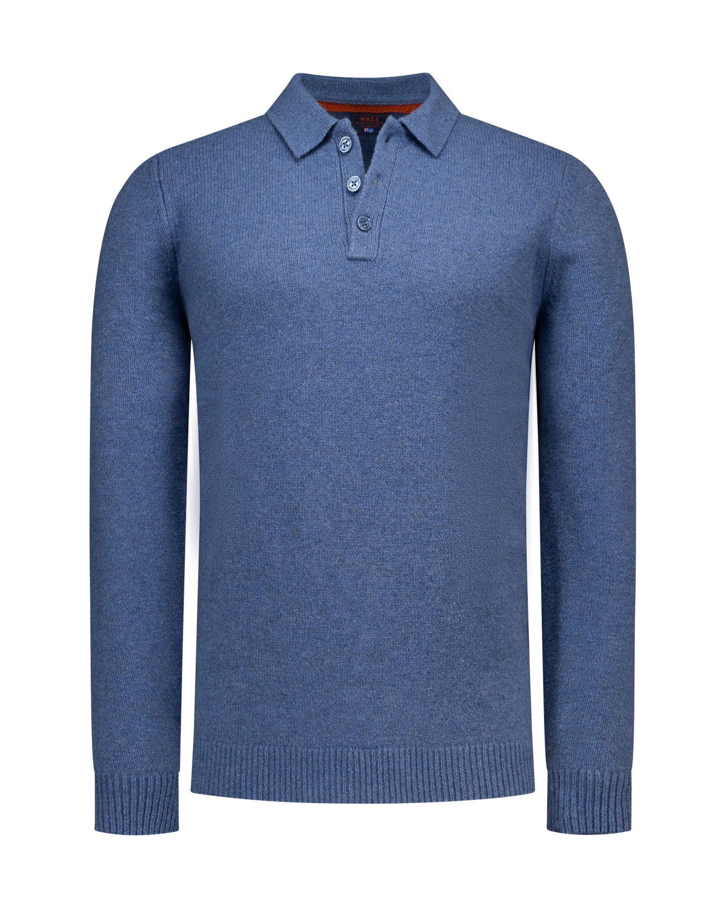 Polo long sleeve N.Z.A. - capri blue melange