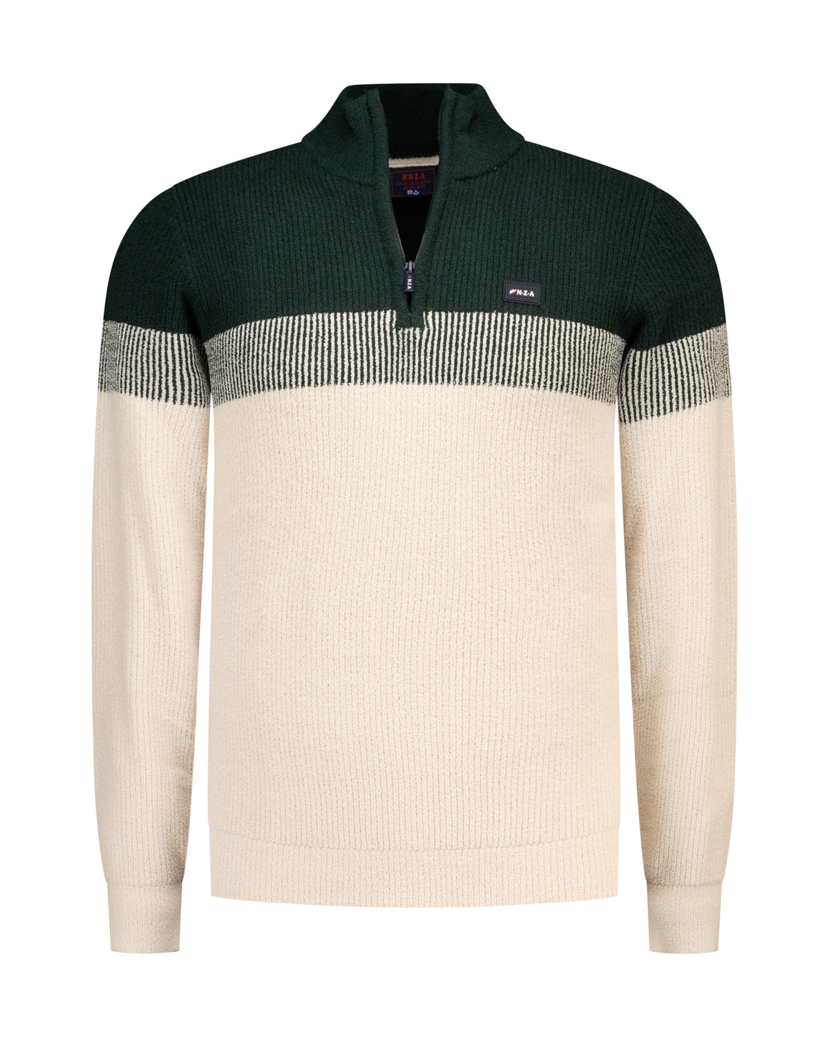 Trui N.Z.A. quarter zip - Oatmeal melange