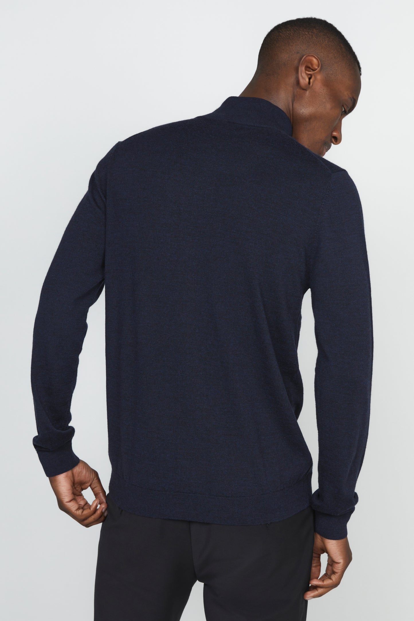 Cardigan Mason 100% merino Matinique - Dark navy melange