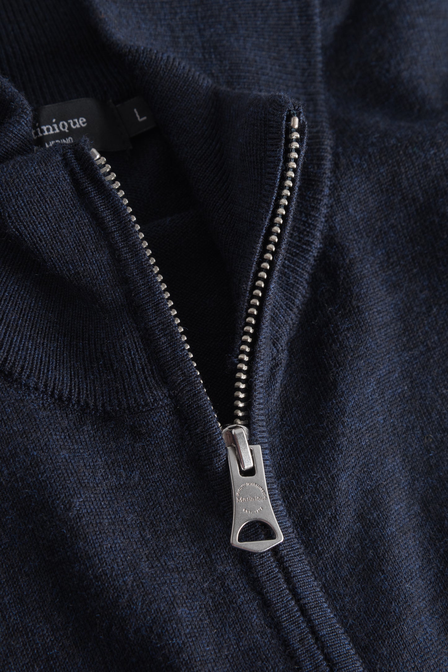 Cardigan Mason 100% merino Matinique - Dark navy melange