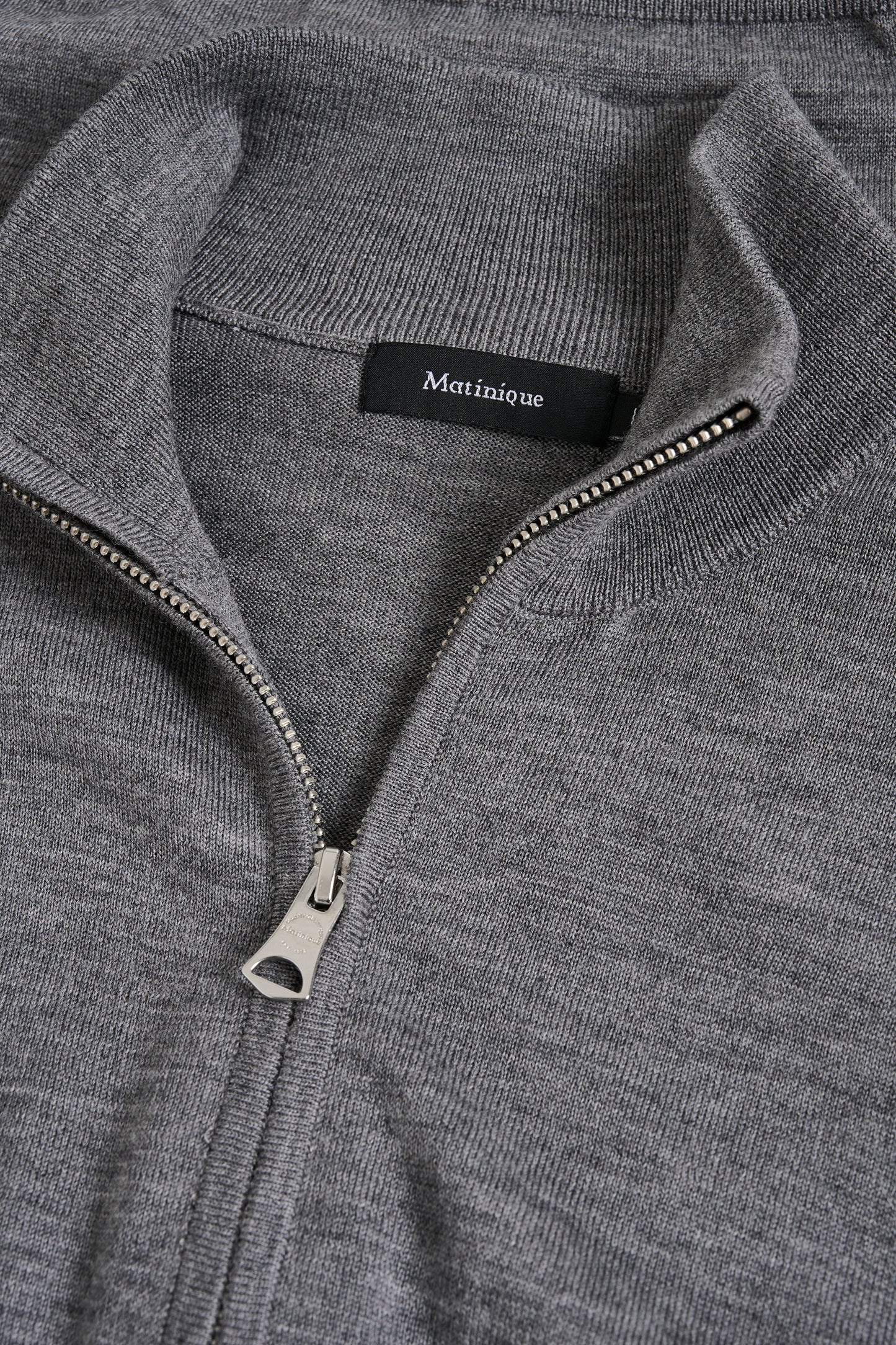 Cardigan Mason 100% merino Matinique - Medium Grey melange