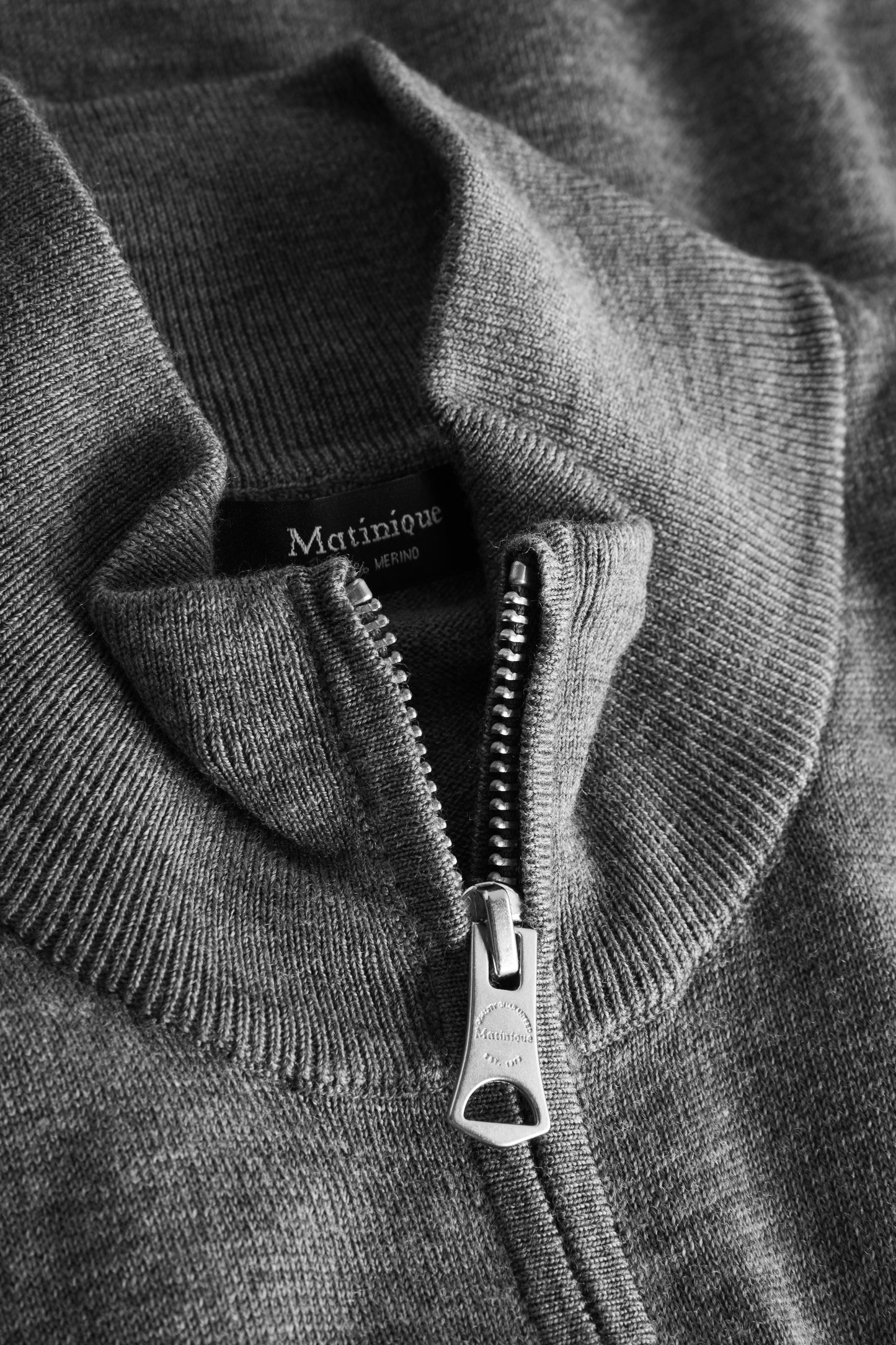 Cardigan Mason 100% merino Matinique - Medium Grey melange