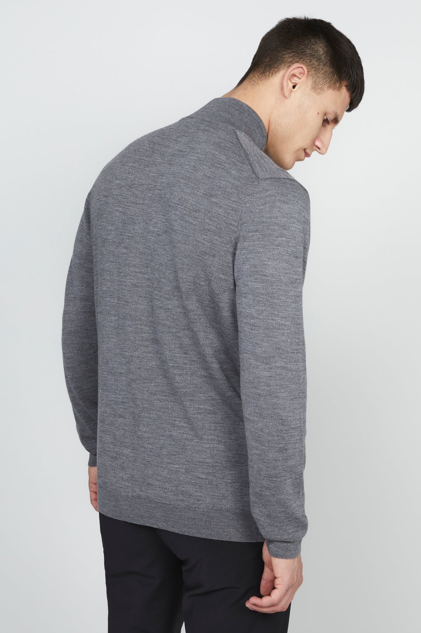 Cardigan Mason 100% merino Matinique - Medium Grey melange