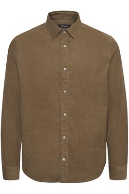 Hemd Matinique trostol ribfluweel kleur nutmeg