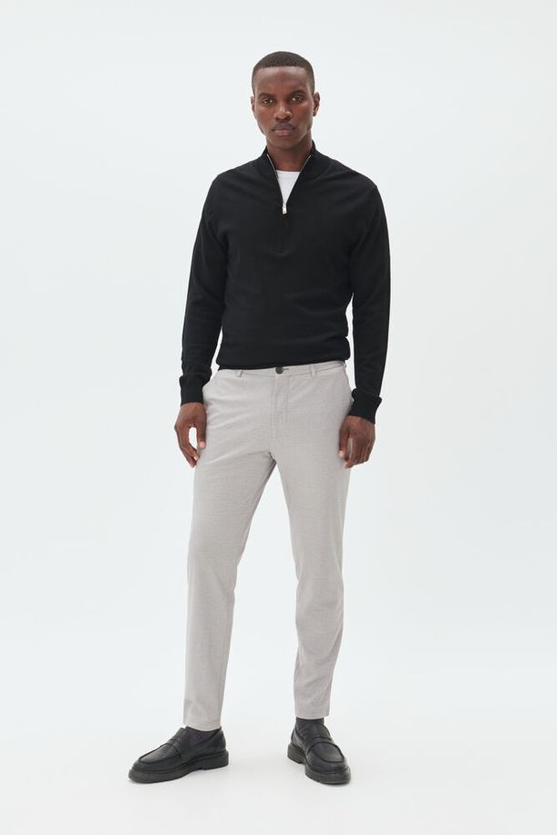 Broek Matinique Liam jersey pant - Light grey melange