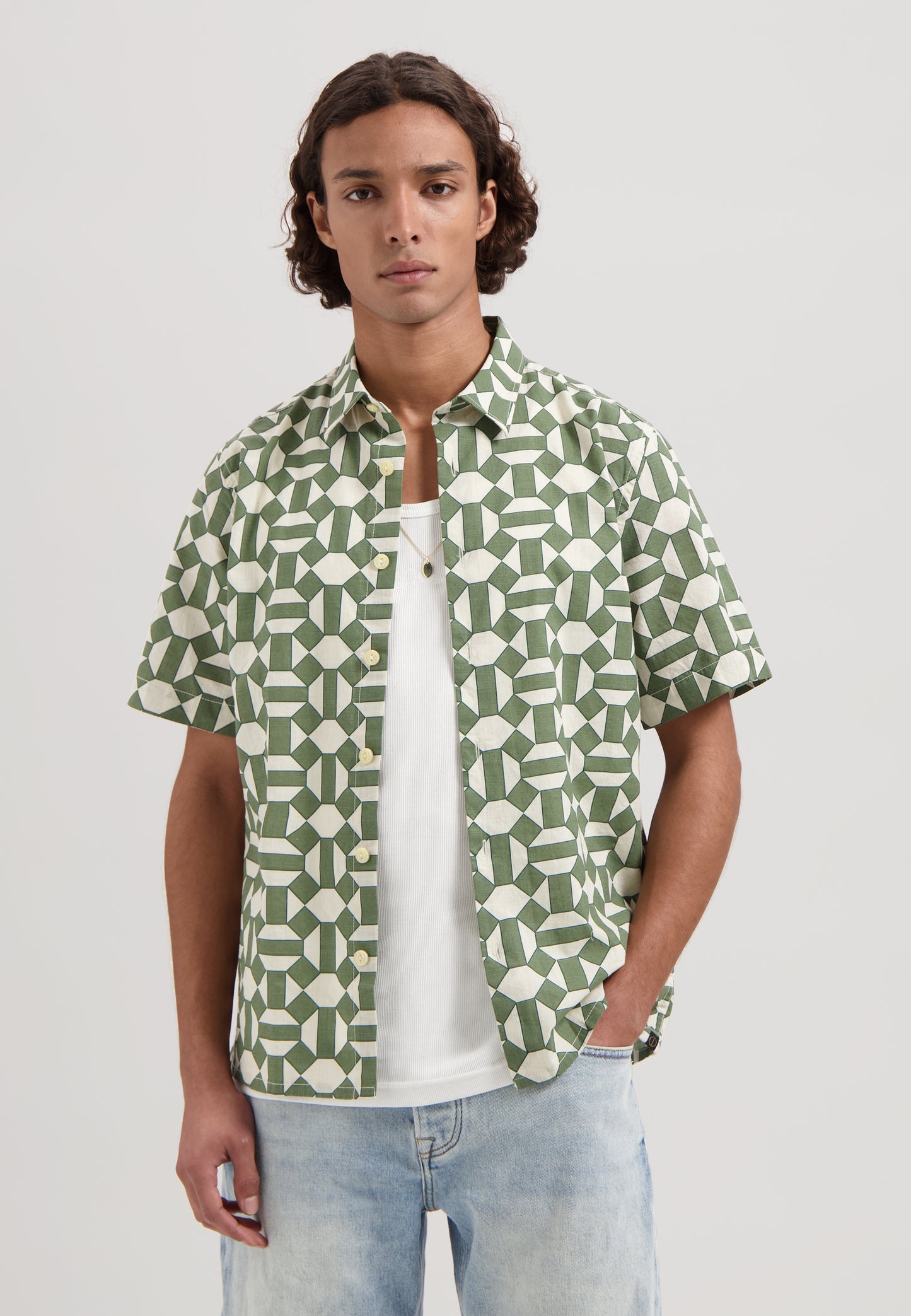 Hemd korte mouw Dstrezzed Aly shortsleeve shirt light army