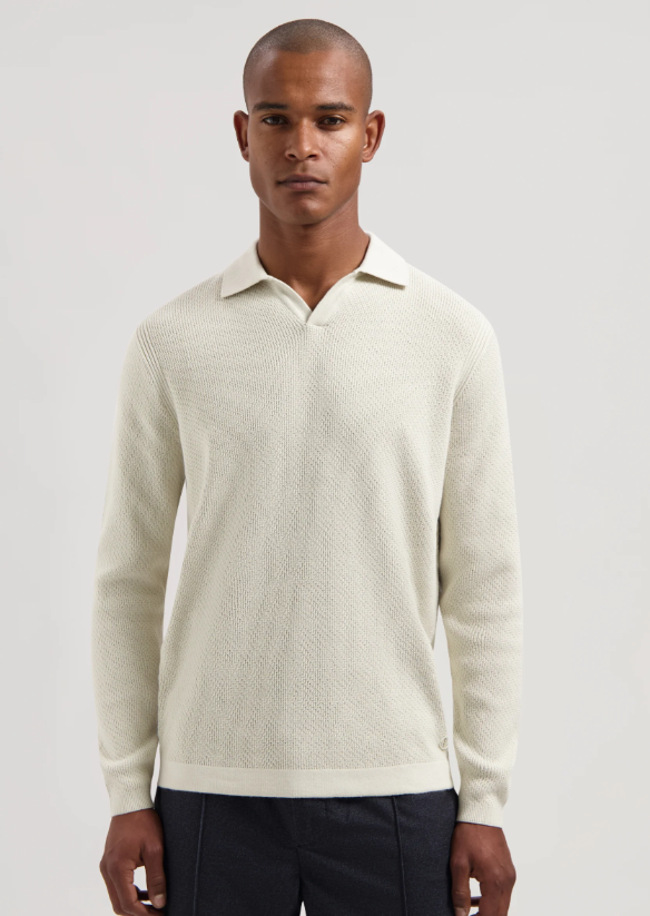 Polo Dstrezzed Kostas Longsleeve polo silve birch