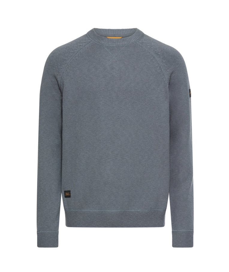 Trui Camel met ronde hals - Blauw