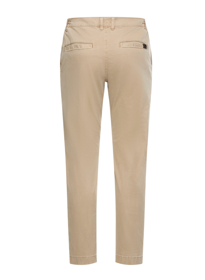 Chinobroek Camel Active met elastische tailleband - Beige