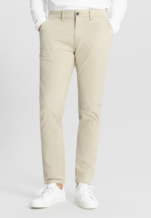 Broek DStrezzed Charlie slim fit chino - Sand