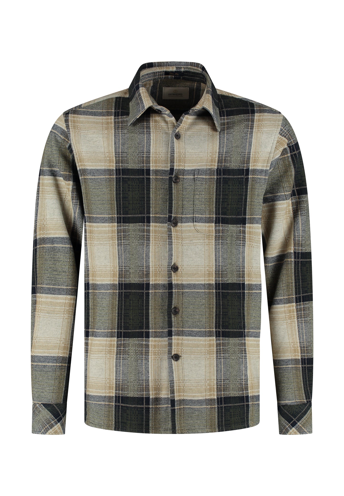 Overshirt Dstrezzed Gus flannel shirt dark army