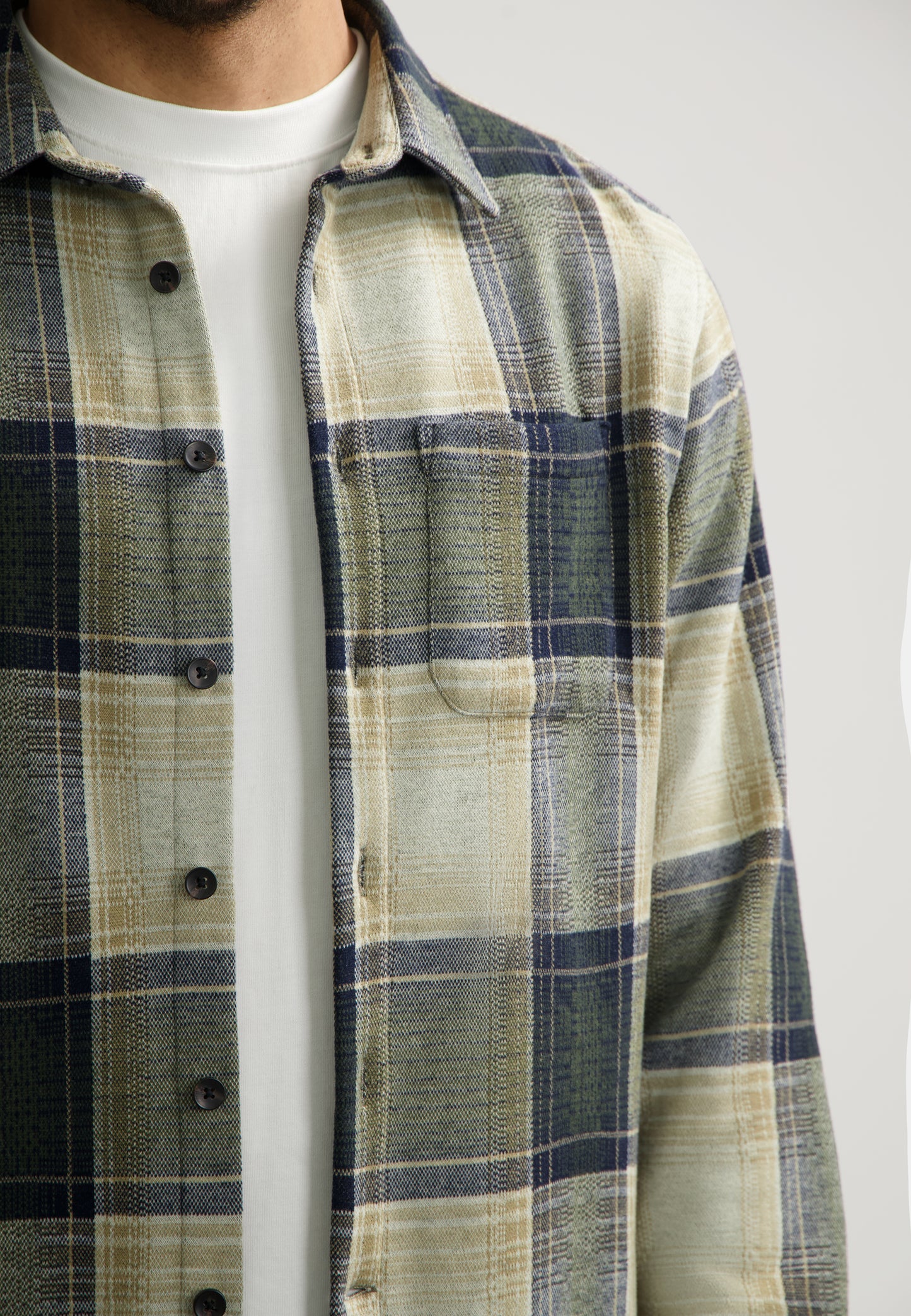 Overshirt Dstrezzed Gus flannel shirt dark army