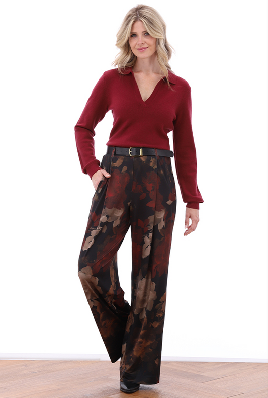 Broek K-Design B125 wijd met design & riem - P013