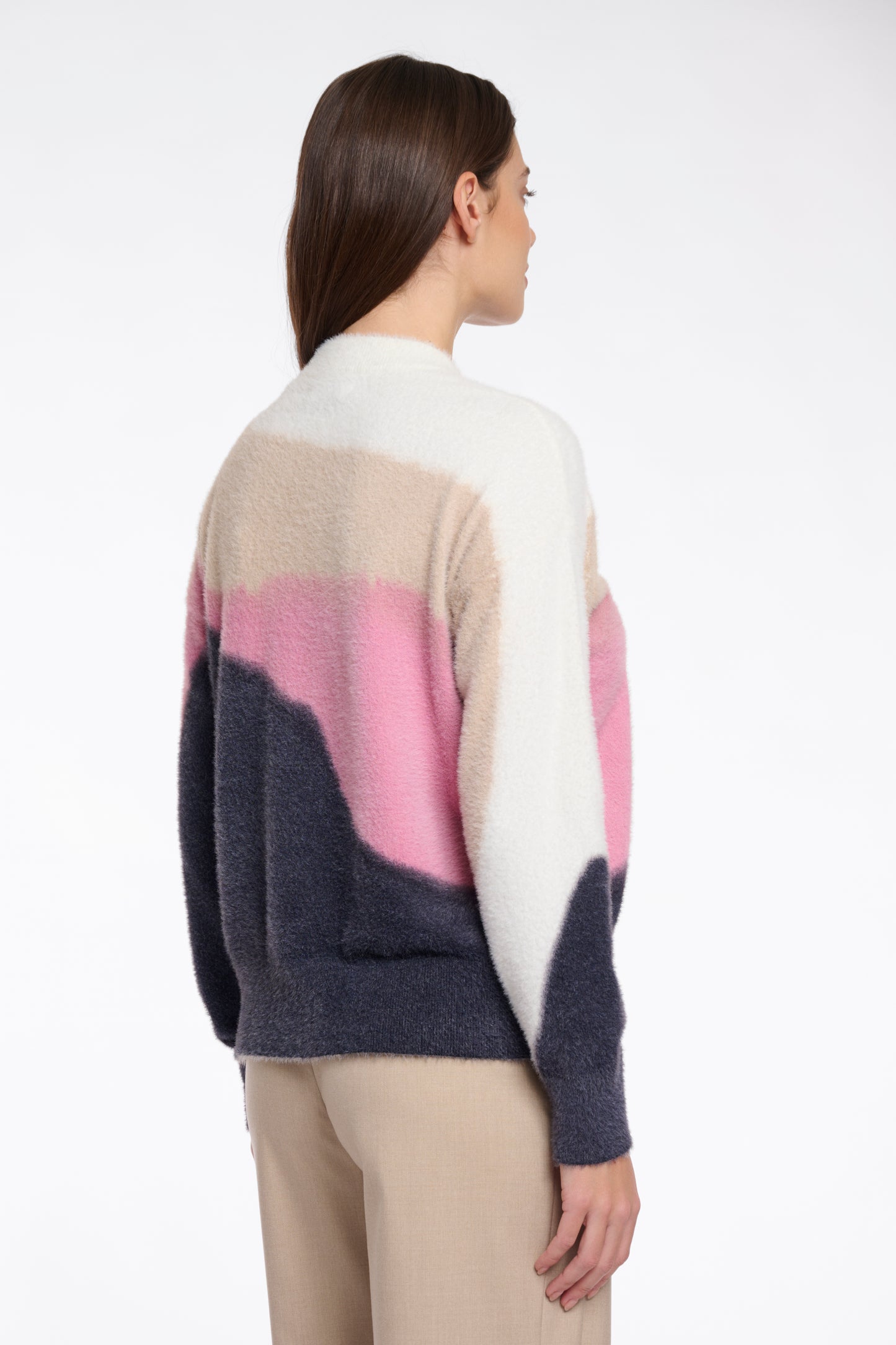 Trui Rino&Pelle Berdie round neck sweater - Pink watercolour