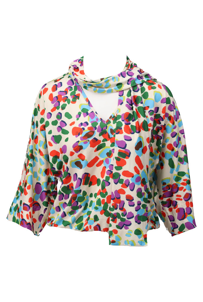 Blouse Kdesign Vhals top met design C105