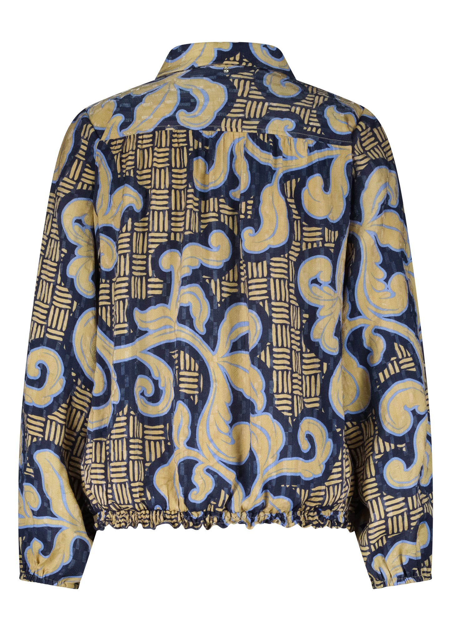 Blouse Tramontana modern rococo tie detail - Print blues