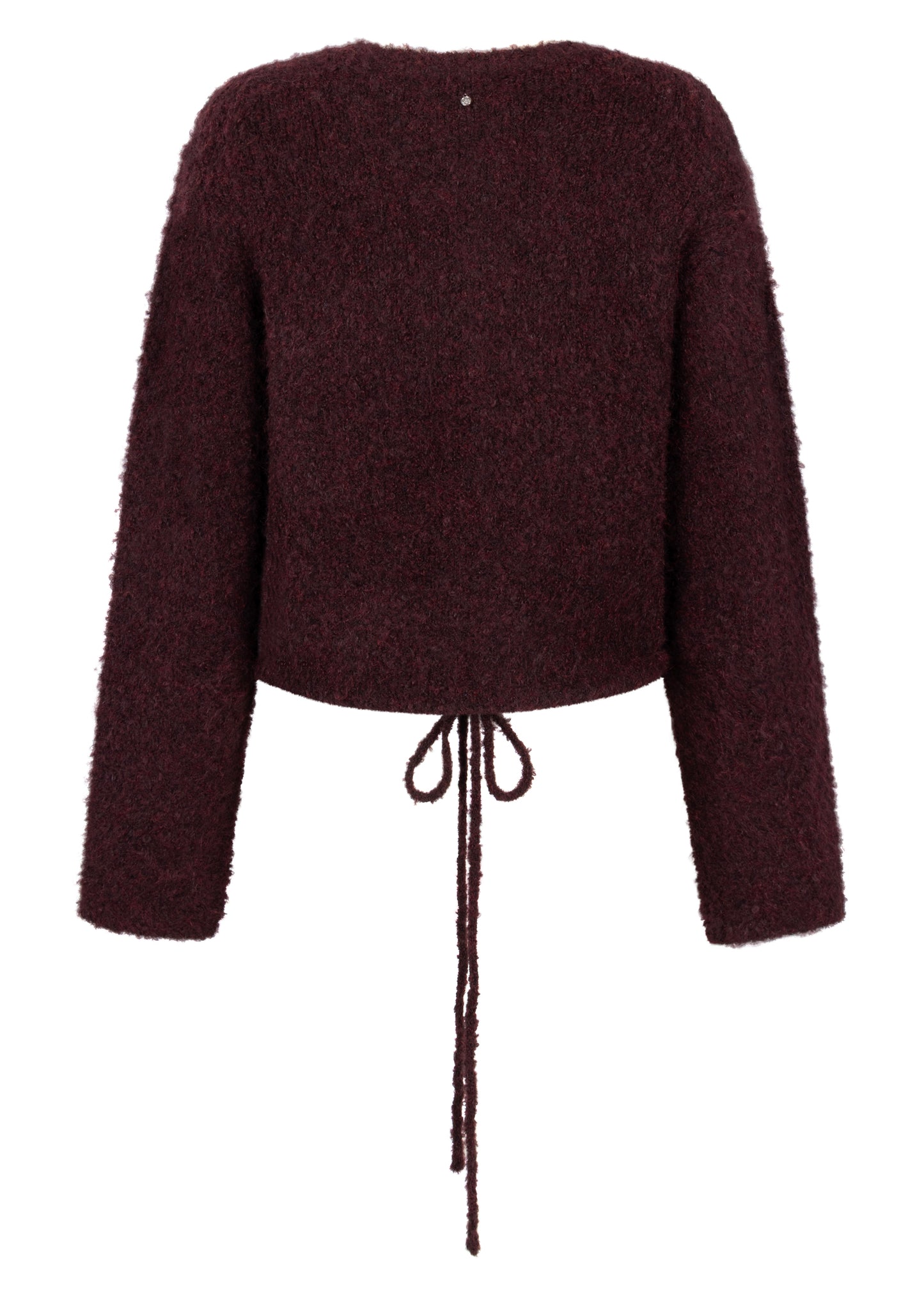 Cardigan Tramontana puff-sleeve - Pomegranate