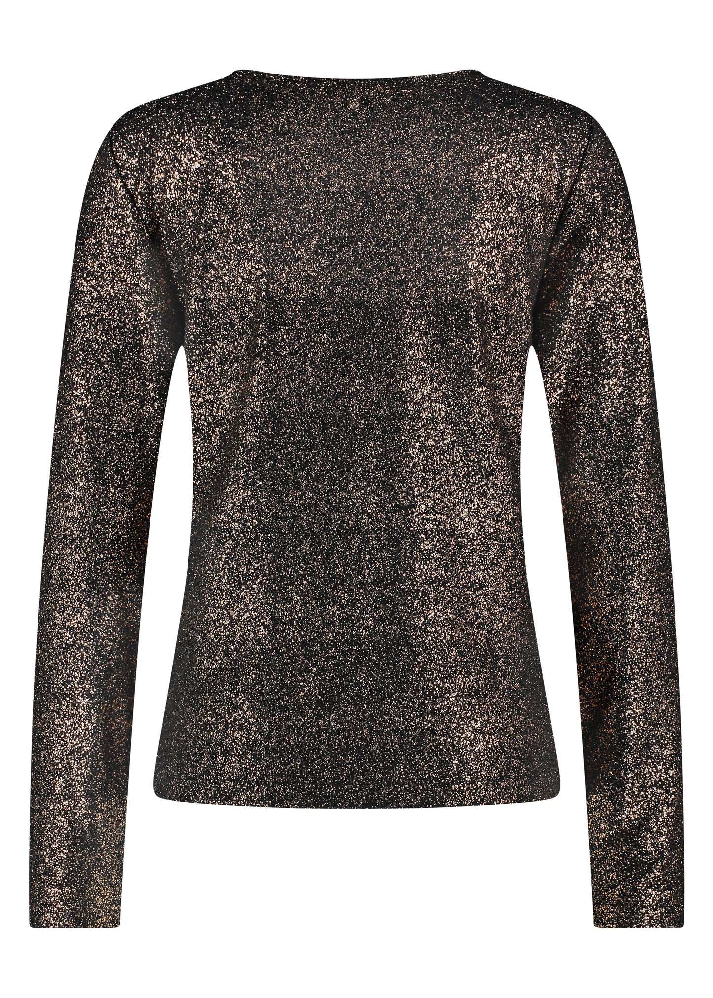 Blouse Tramontana V-neck - Gold sparkle