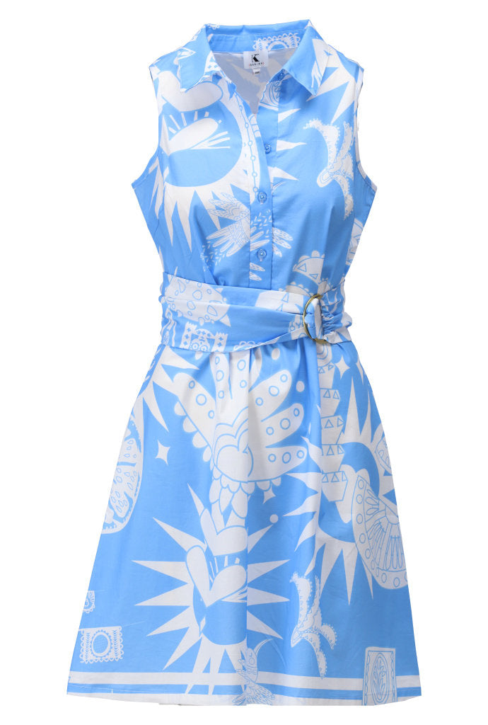 Jurk Kdesign mouwloze jurk met design C356L