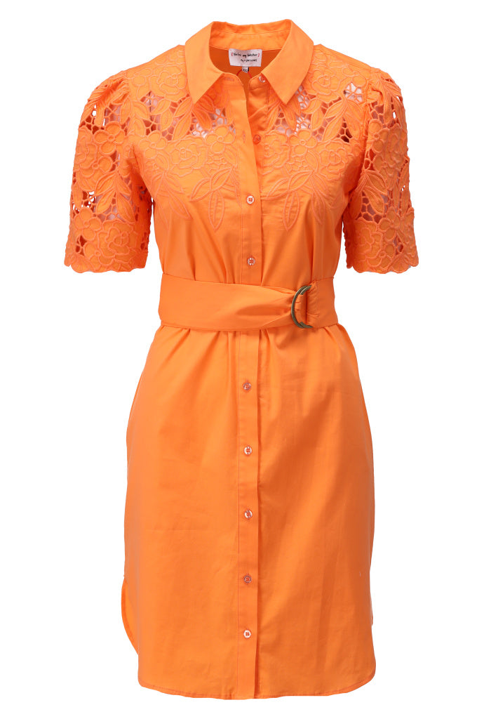 Jurk Kdesign jurk met borduursel & design nectarine C733L