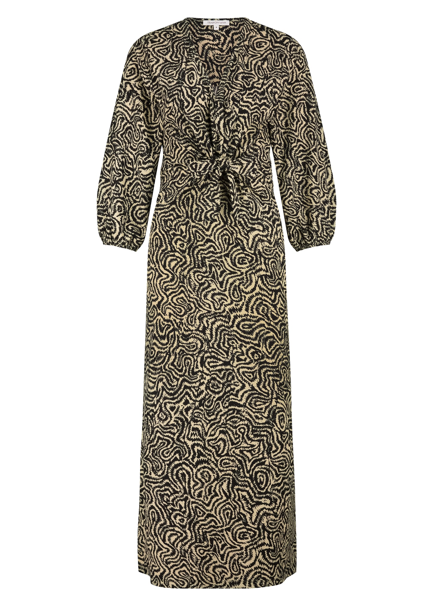 Jurk Tramontana wandering lines - Print black/pebble