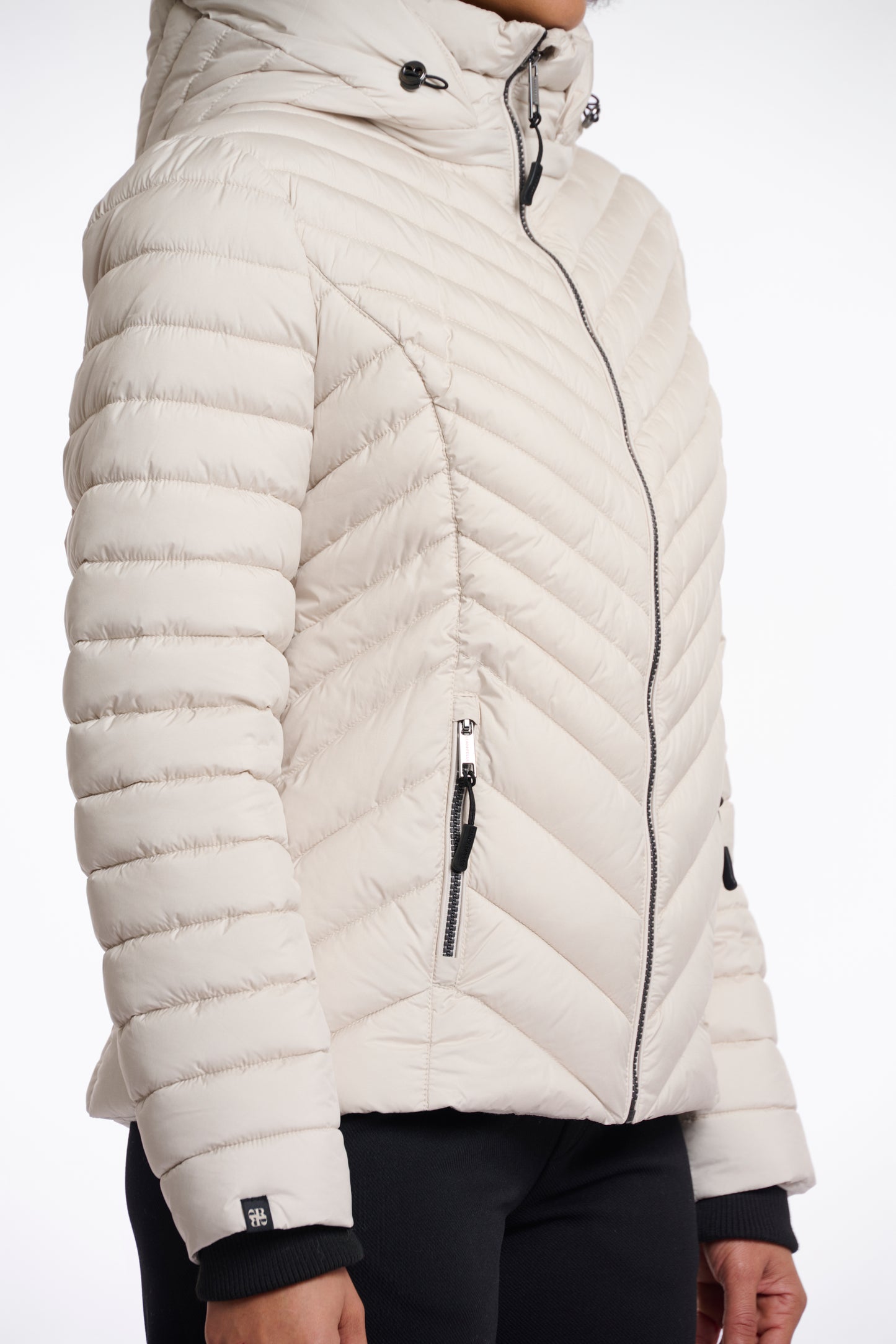 Jas Rino&Pelle Erin padded jacket detachable hood - Birch