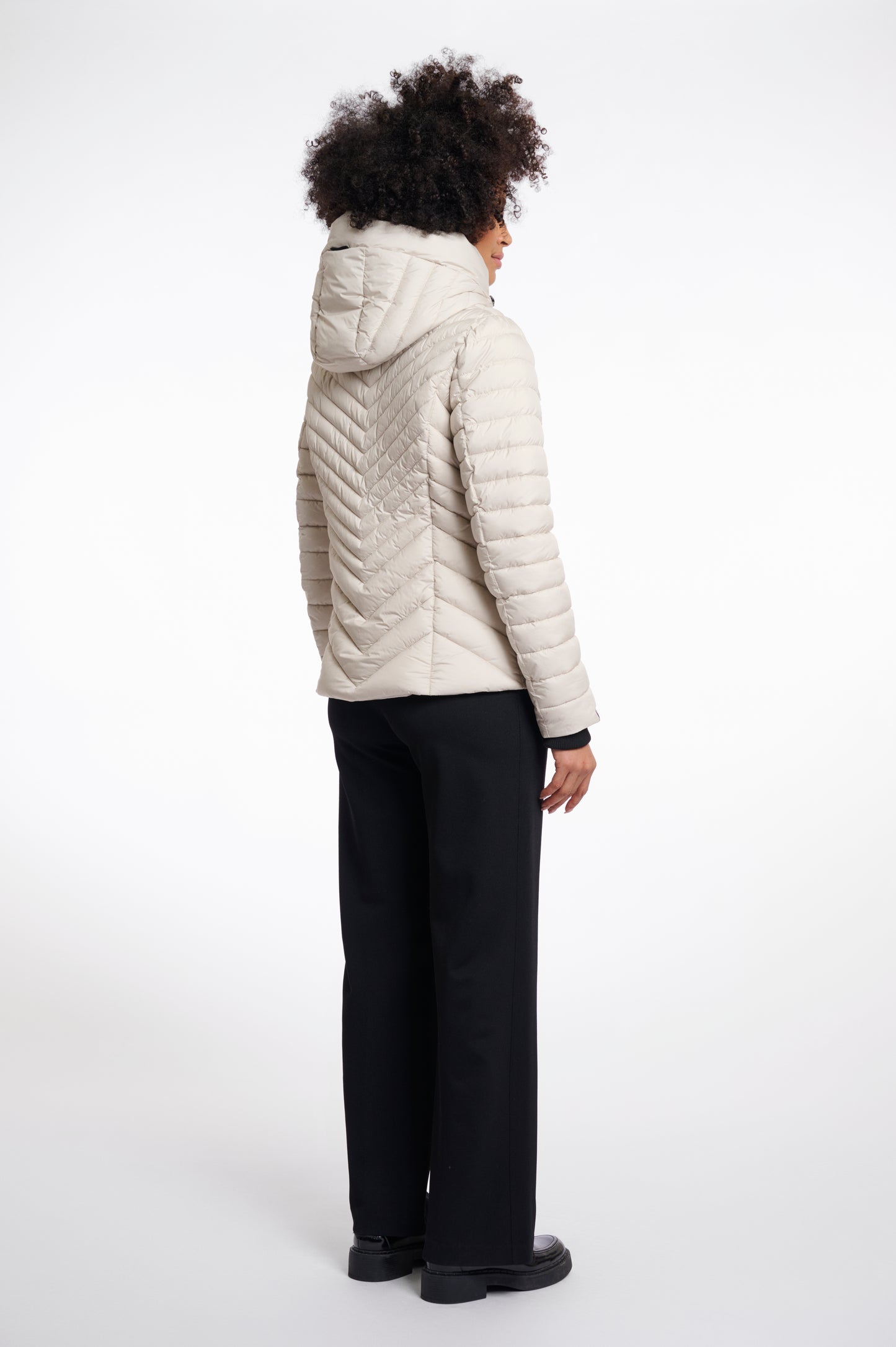 Jas Rino&Pelle Erin padded jacket detachable hood - Birch