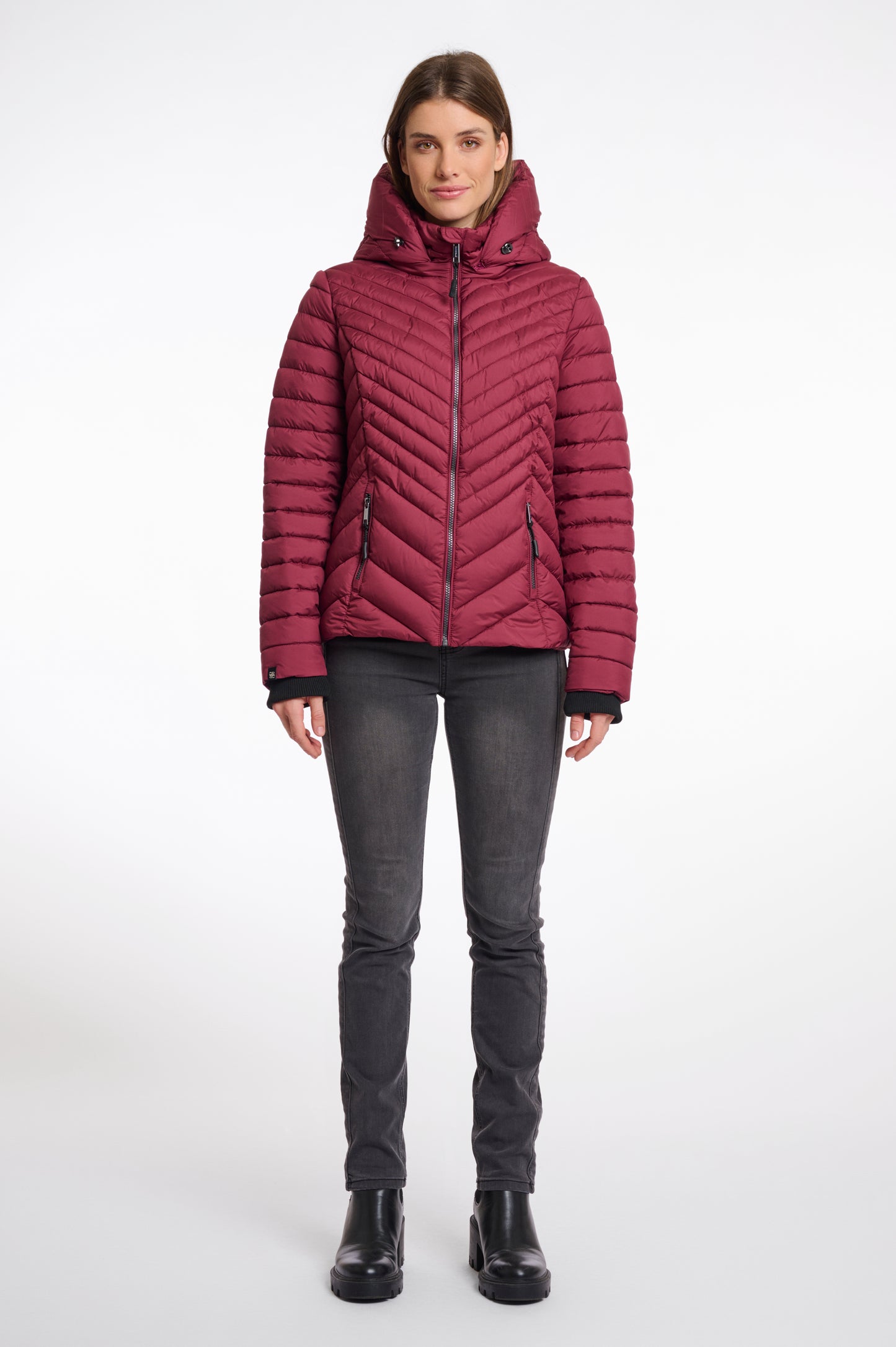 Jas Rino&Pelle Erin padded jacket detachable hood - Sugar plum