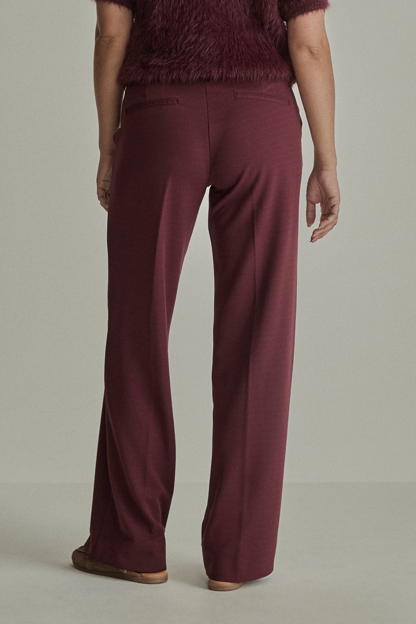 Broek Para Mi Mira elastic crepe burgundy red L32