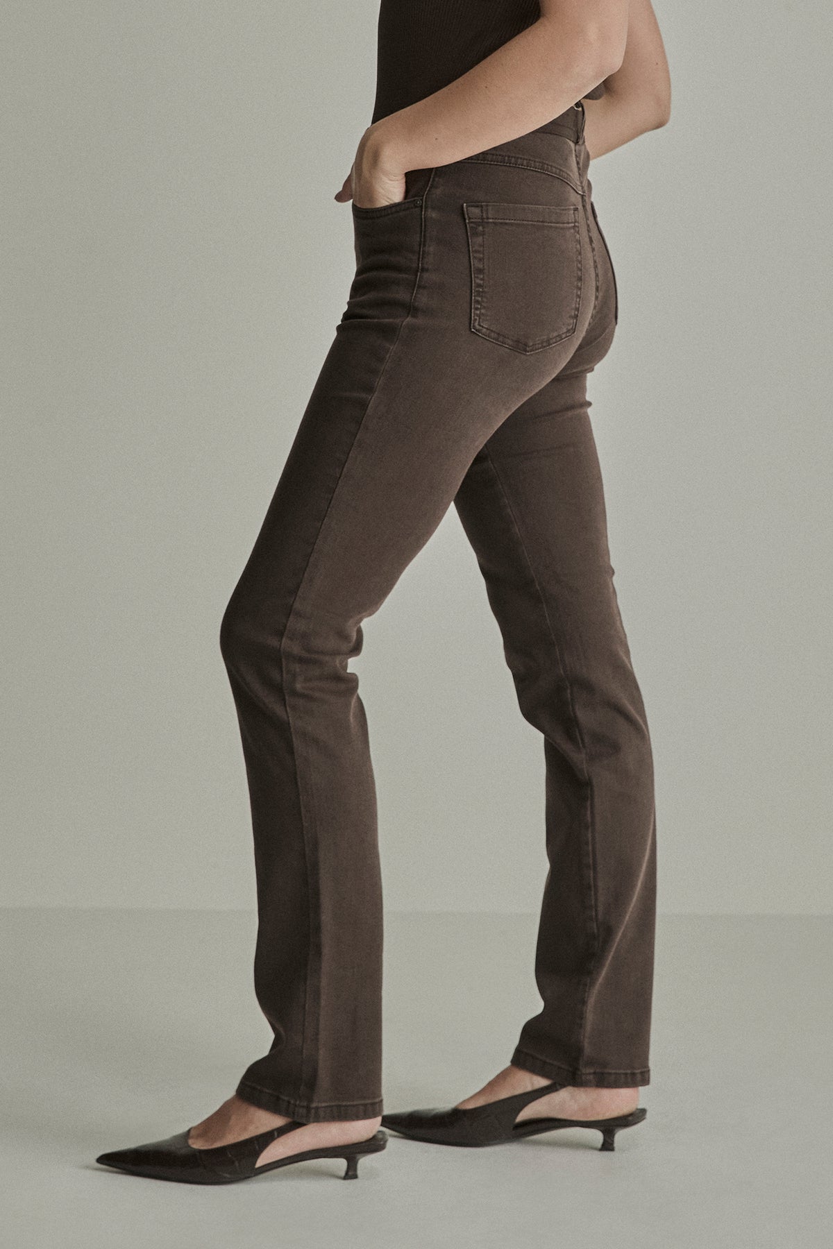 Broek Para Mi Angie (elastic) - Mocha brown