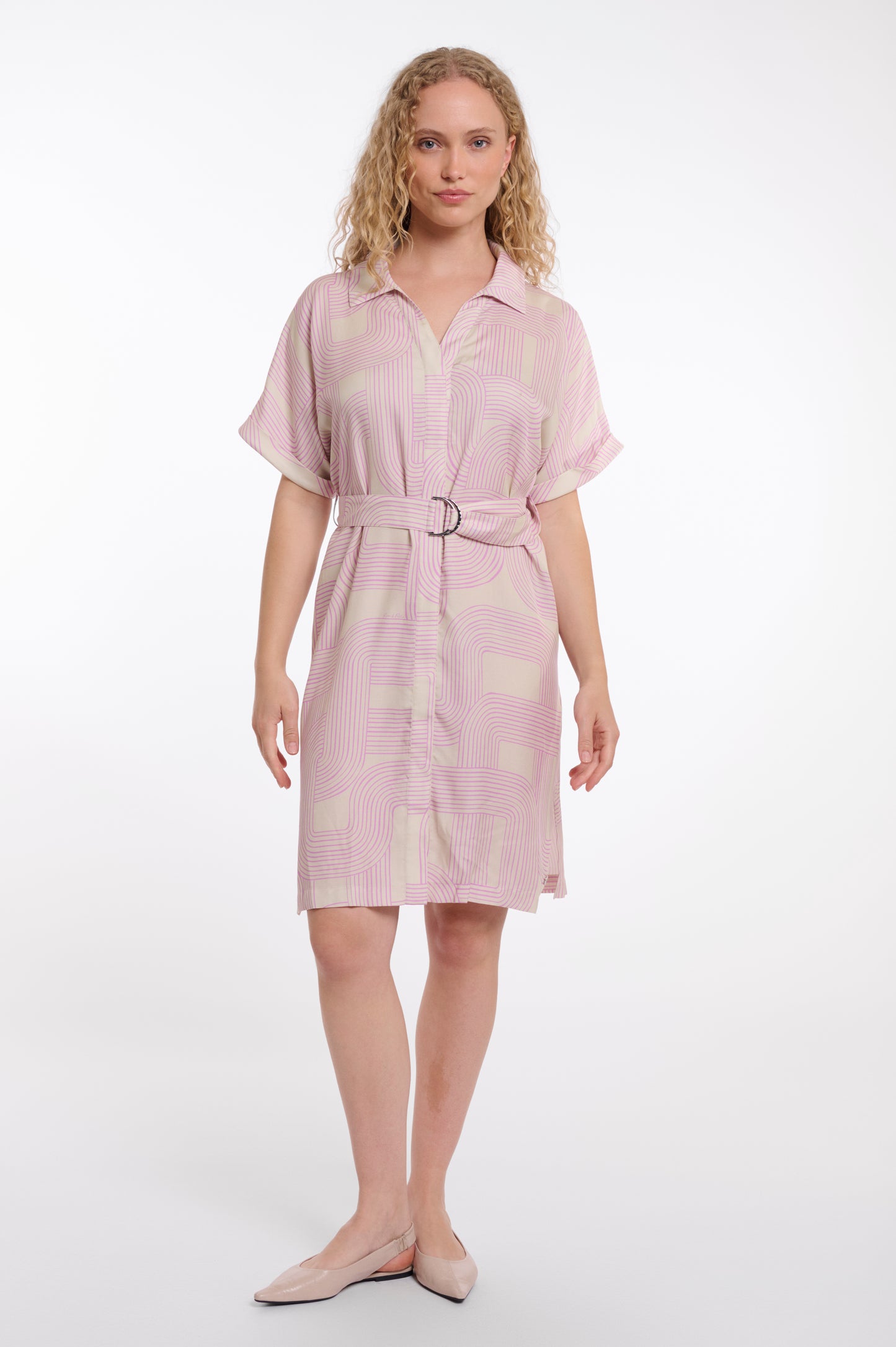 Jurk Rino&Pelle blouse dress violet pink labyrinth