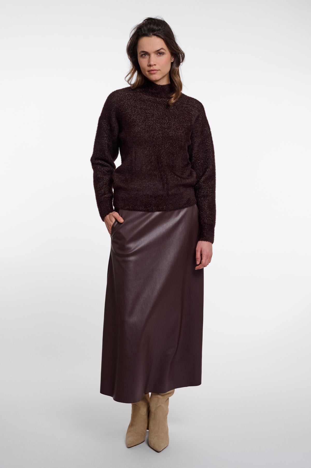 Trui Rino&Pelle high neck pullover Halvin - Peated