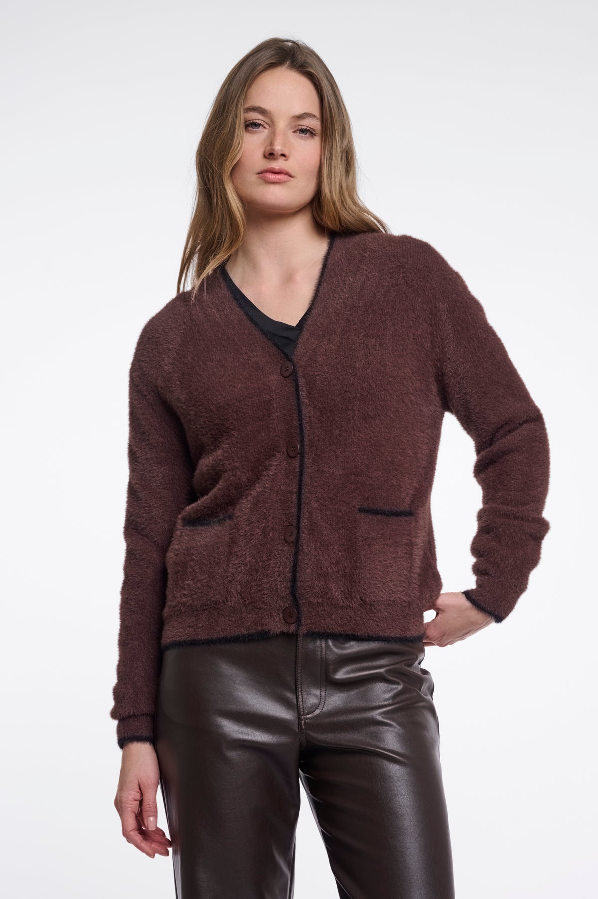 Cardigan Rino&Pelle Iqra - Coffee black