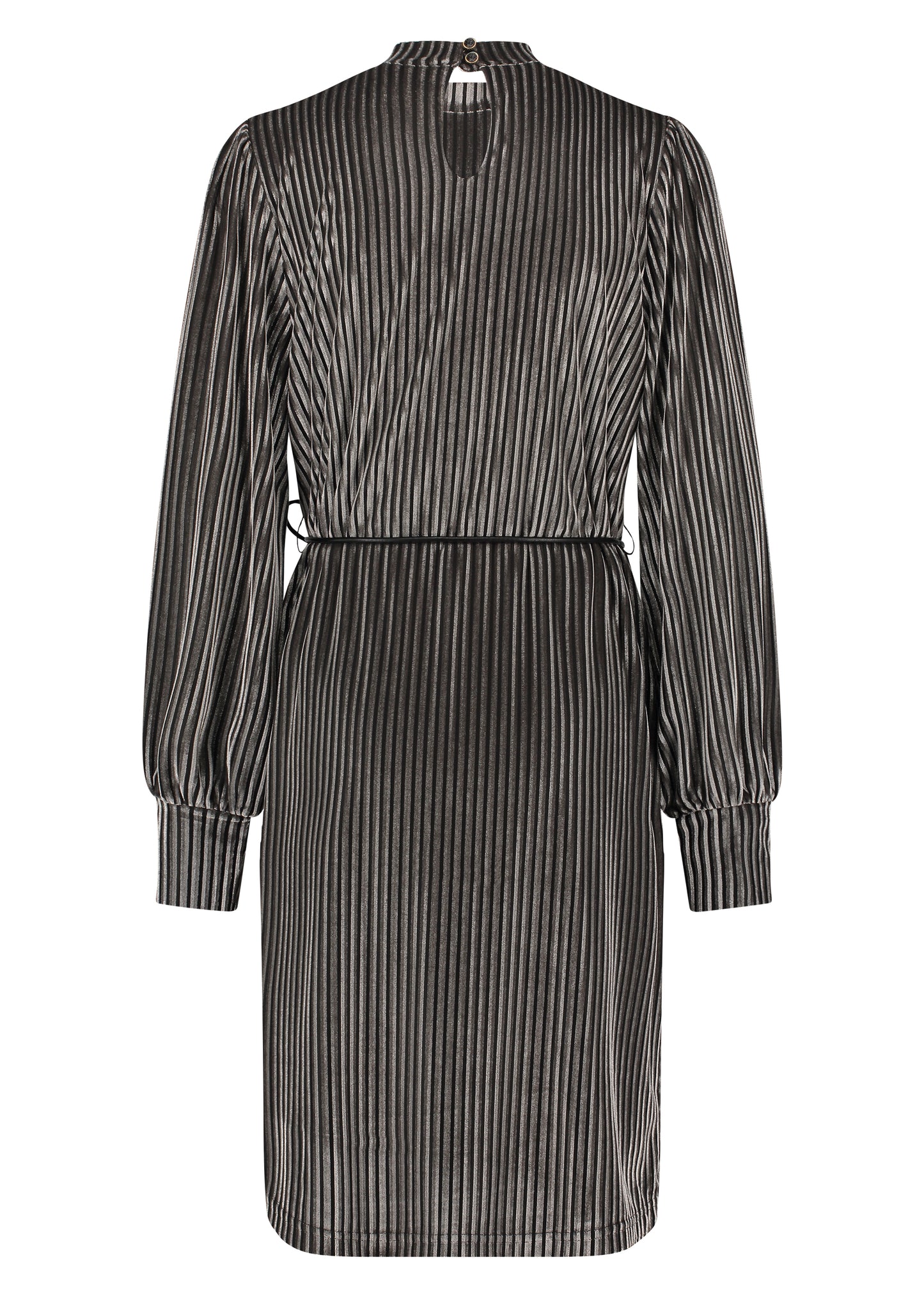 Jurk Tramontana velvet stripes - Grey
