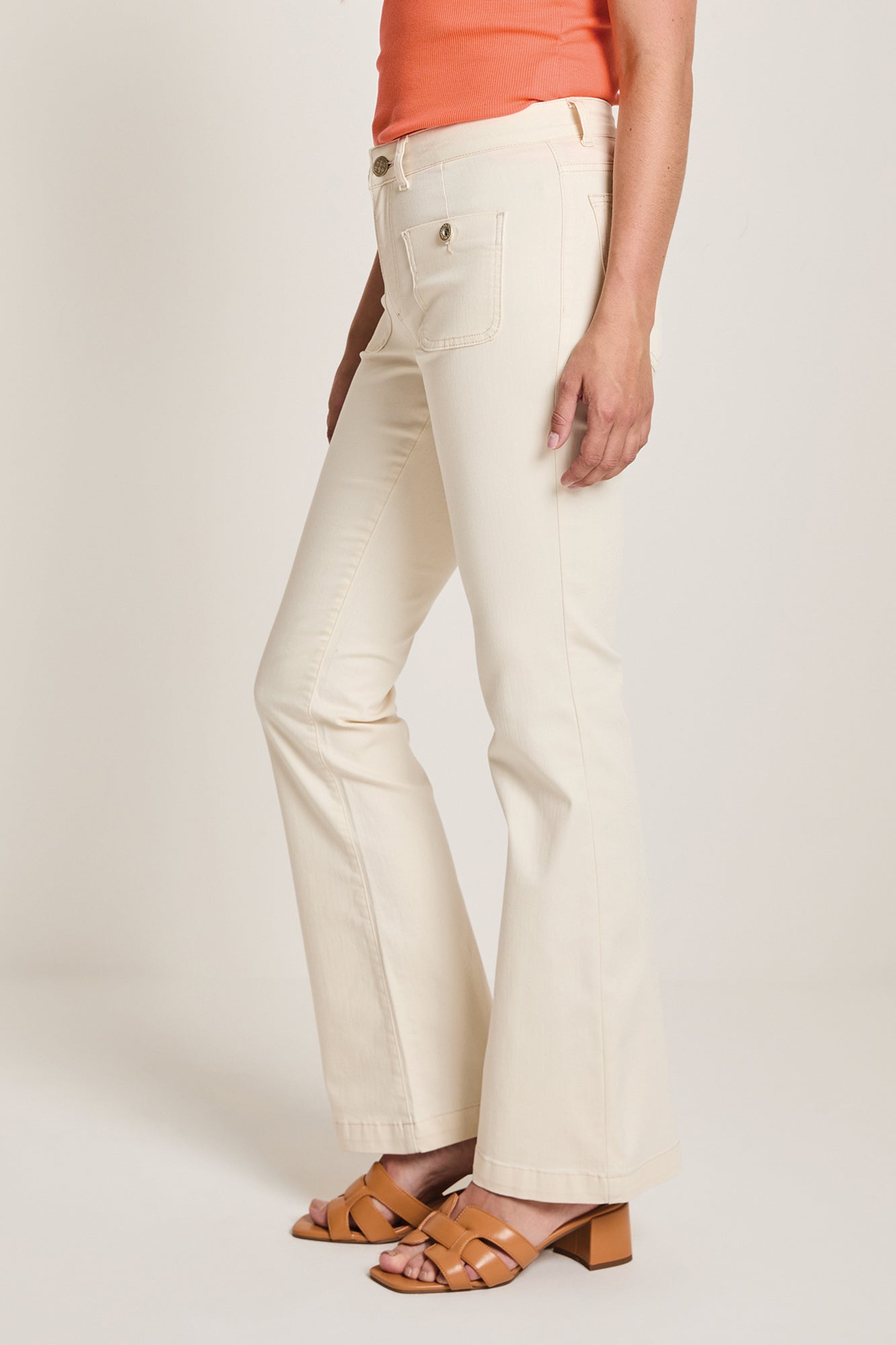 Broek Para Mi jade pocket cream L32