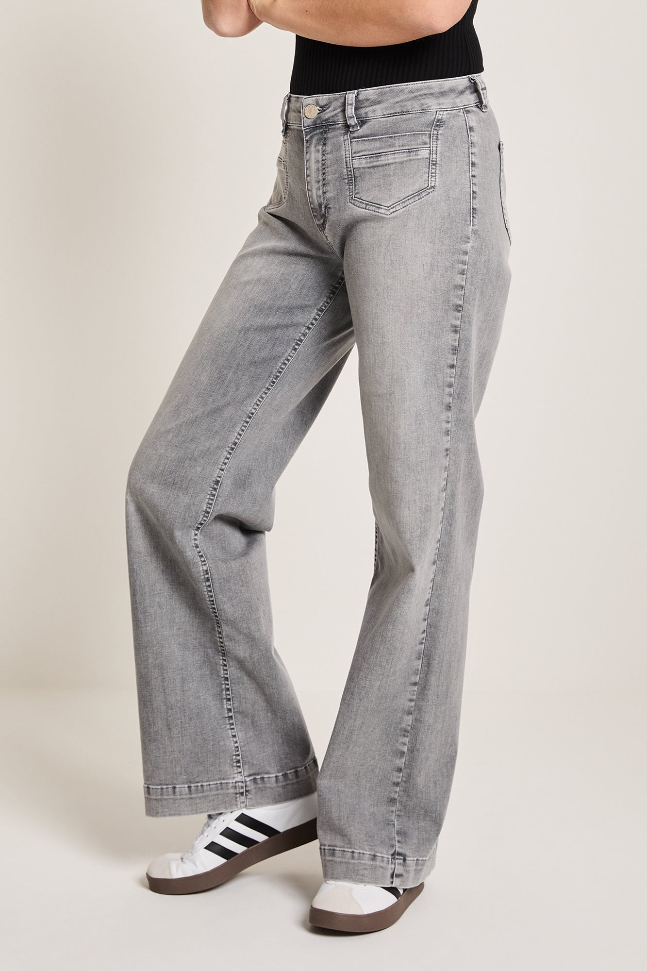 Jeans Para Mi Mira pcket daily denims light grey denim L32
