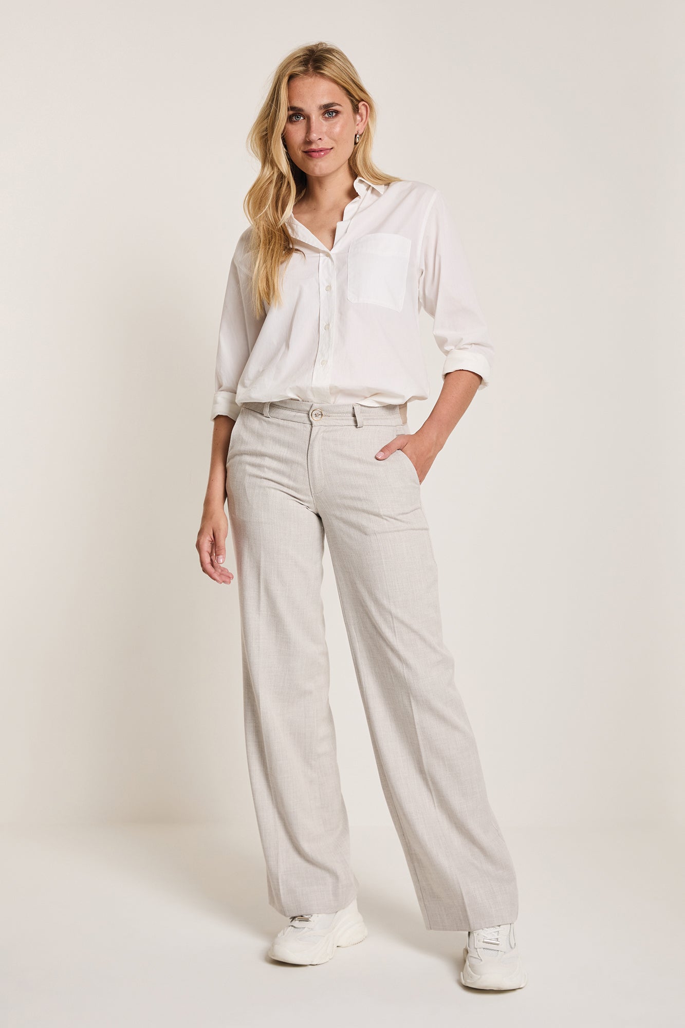 Broek Para Mi Mira elastic/city program light grey L32