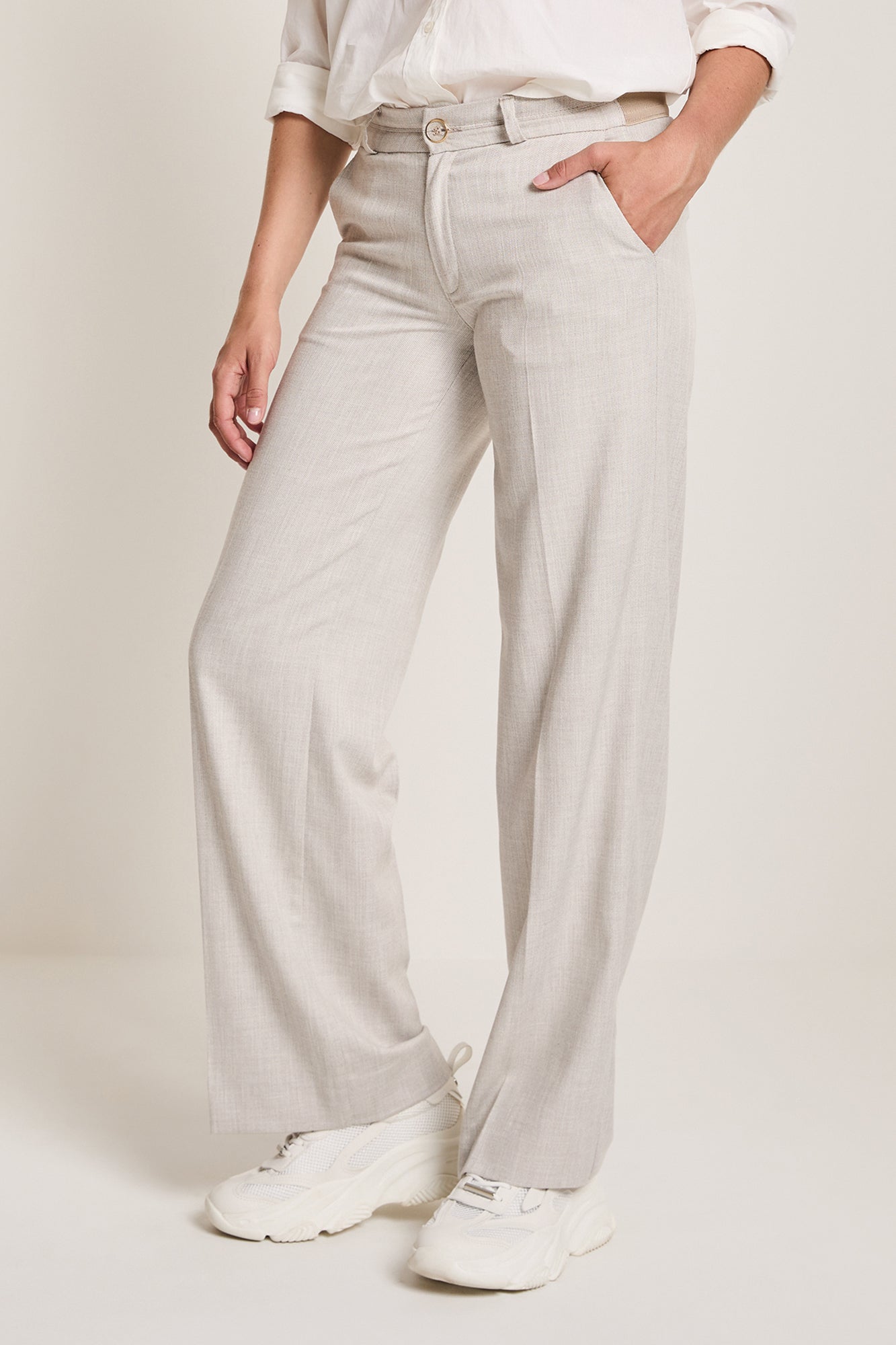 Broek Para Mi Mira elastic/city program light grey L32