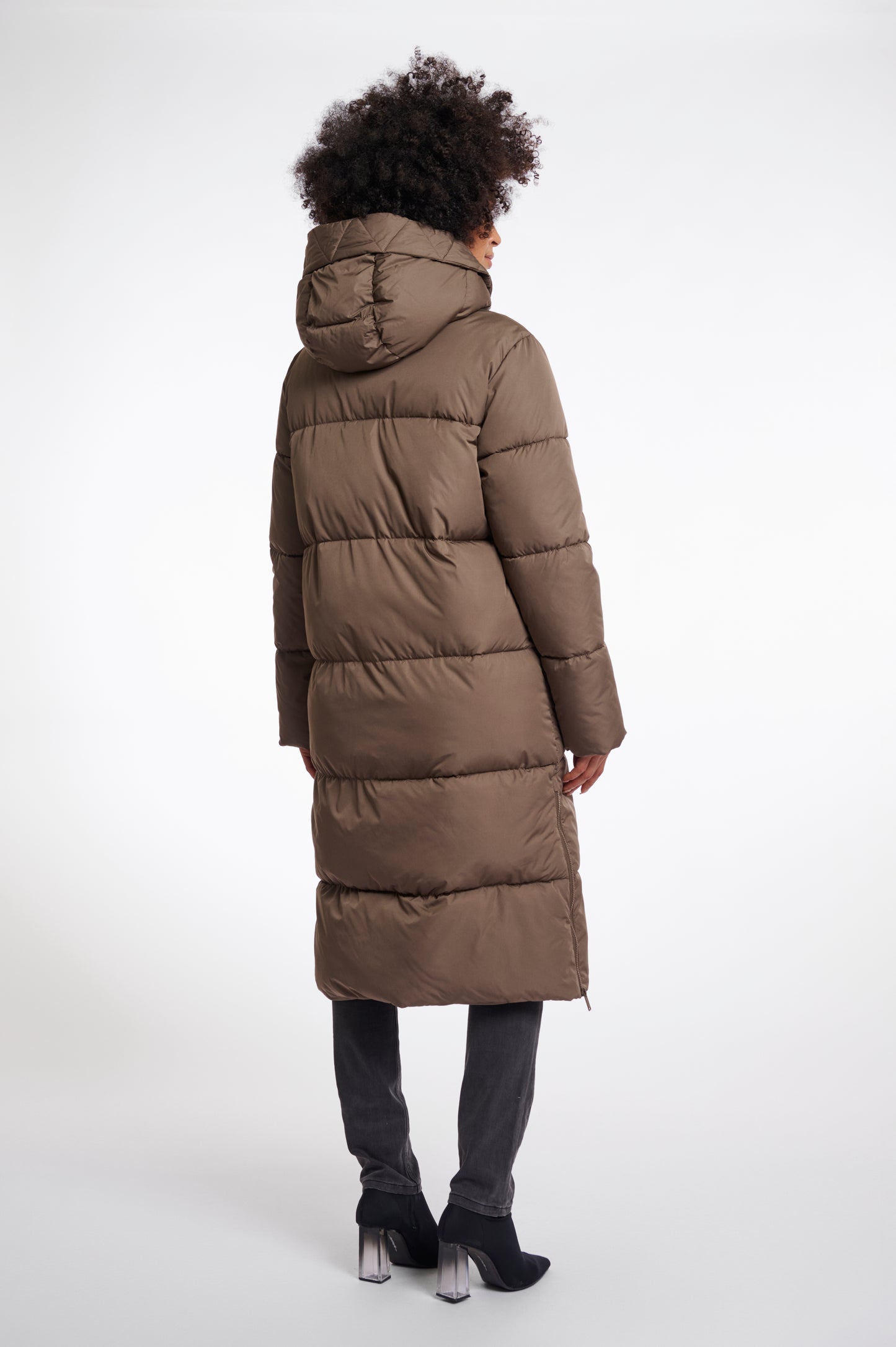 Jas Rino&Pelle Tessa long hooded padded coat - Toffee