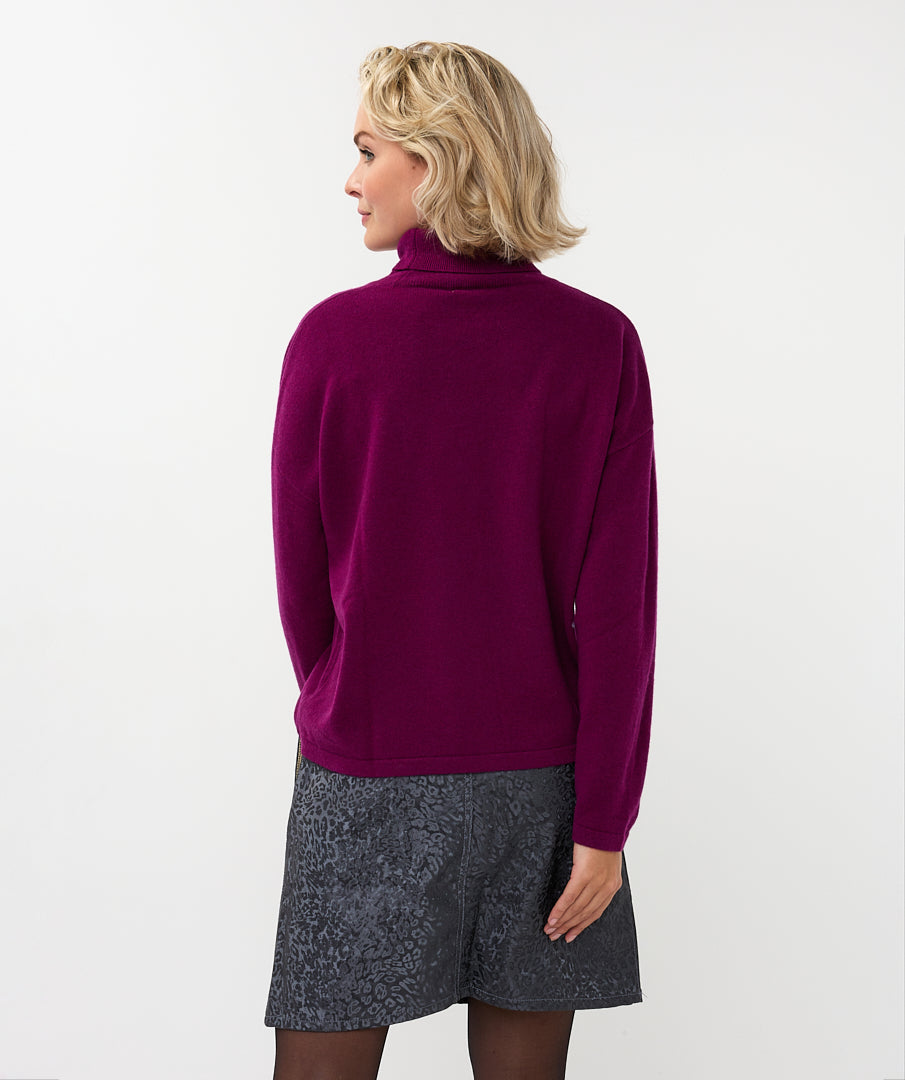 Rolkraag Esqualo 100% merinowool - Maroon