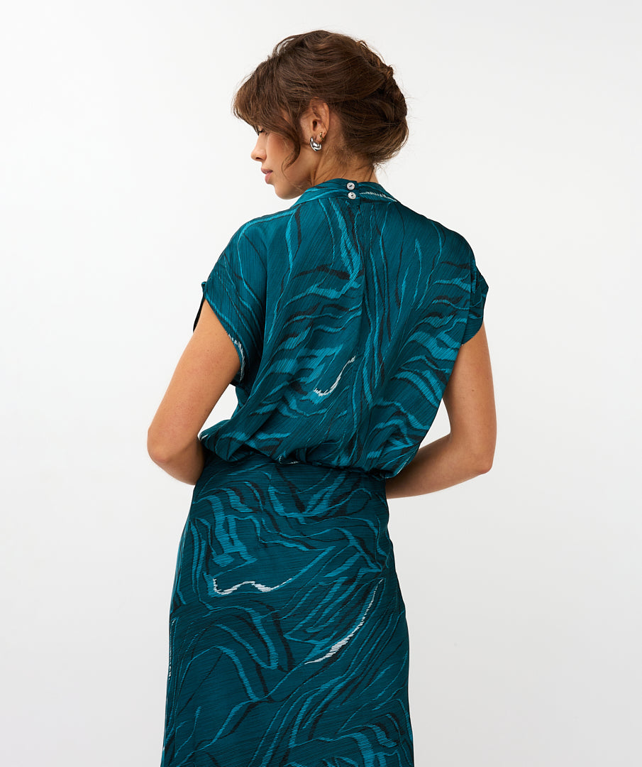 Blouse Esqualo top crystal waves - Print