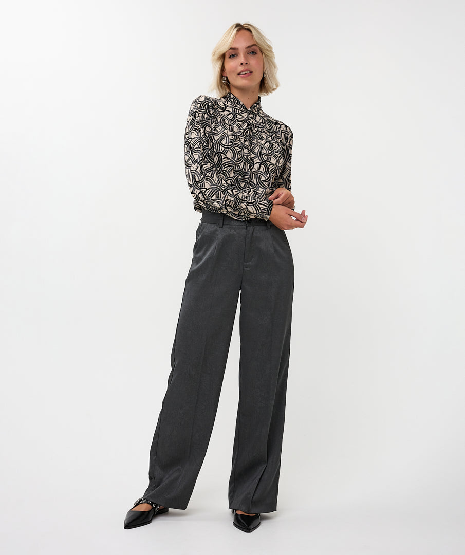 Blouse Esqualo col pleat sprakling nights - Black/white