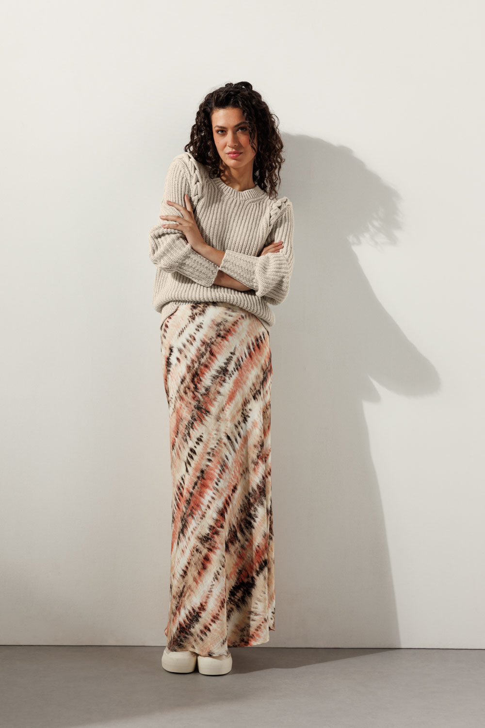 Rok Tramontana maxi skirt tie dye flow